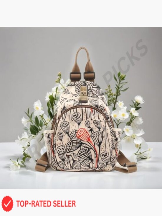 Mini Waterproof Colorful Print Backpack Leisure Travel Daypack Anti-Theft